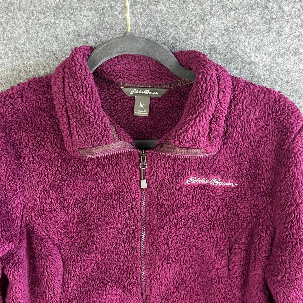 Eddie Bauer‎ Womens Fleece Jacket Medium Purple - Picture 4 of 8